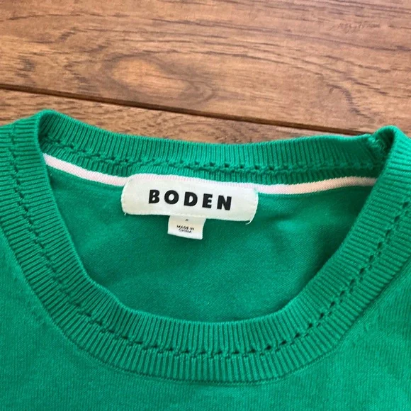 Boden Green Crewneck Sweater, Small - Picture 4 of 8